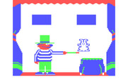 Ernie's Magic Shapes for IBM PC/Compatibles - The magical bunny dances on the screen...