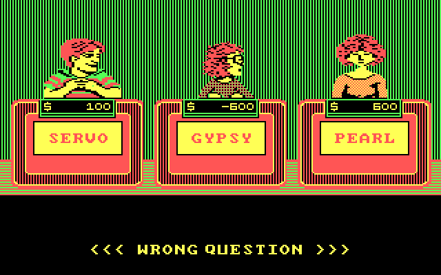 Jeopardy! 25th Anniversary Edition IBM PC/Compatibles Screenshot: The response was wrong...