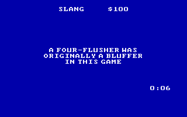 Jeopardy! 25th Anniversary Edition IBM PC/Compatibles Screenshot: And the answer is...