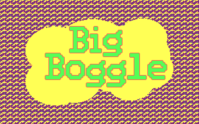 Big Boggle IBM PC/Compatibles Screenshot: Ready to play Big Boggle?