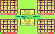 Big Boggle for IBM PC/Compatibles - First the computer checks the board for possible words.
