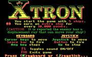 Xtron for IBM PC/Compatibles - Title screen.