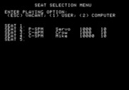 Ken Uston's Profe$$ional Blackjack for Apple II - Setting up the players.