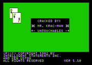 Ken Uston's Profe$$ional Blackjack for Apple II - Title screen.