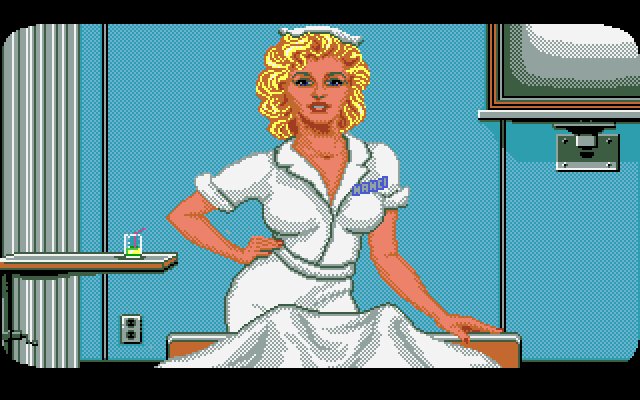 Les Manley in: Search for the King IBM PC/Compatibles Screenshot: At the hospital...I almost died...
