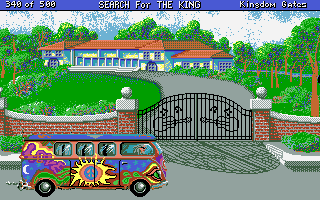 Les Manley in: Search for the King IBM PC/Compatibles Screenshot: Welcome to The Kingdom!