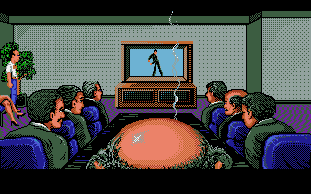 Les Manley in: Search for the King IBM PC/Compatibles Screenshot: Viewing the ad announcing the search for the king...
