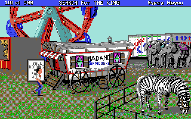 Les Manley in: Search for the King IBM PC/Compatibles Screenshot: A fortune teller?