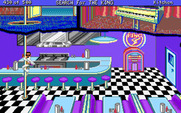 Les Manley in: Search for the King for IBM PC/Compatibles - Slide down the pole into the kitchen...
