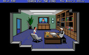 Les Manley in: Search for the King for IBM PC/Compatibles - Les talks with his boss...