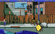 Les Manley in: Search for the King for IBM PC/Compatibles - Dead end...but what's that on the clothes line?