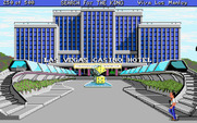Les Manley in: Search for the King for IBM PC/Compatibles - Outside the Vegas hotel...