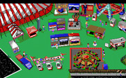Les Manley in: Search for the King for IBM PC/Compatibles - View of the circus grounds.