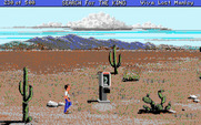 Les Manley in: Search for the King for IBM PC/Compatibles - Why is there a phone in the desert?