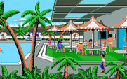 Les Manley in: Search for the King for IBM PC/Compatibles - The pool area.