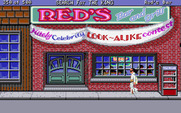 Les Manley in: Search for the King for IBM PC/Compatibles - Time to enter an Elvis look-alike contest...