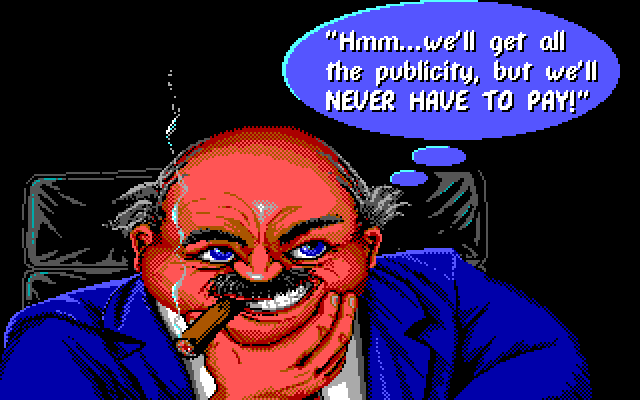 Les Manley in: Search for the King IBM PC/Compatibles Screenshot: The nefarious plan is revealed!