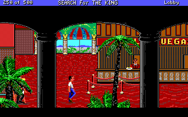 Les Manley in: Search for the King IBM PC/Compatibles Screenshot: Hotel lobby.