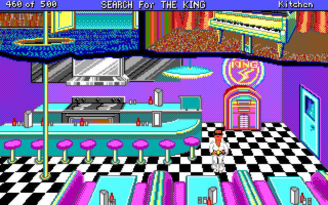 Les Manley in: Search for the King IBM PC/Compatibles Screenshot: The kitchen...