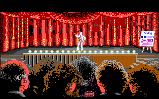 Les Manley in: Search for the King IBM PC/Compatibles Screenshot: Les performs his dance moves.