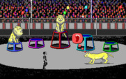 Les Manley in: Search for the King for IBM PC/Compatibles - Yikes, lions! Be careful...