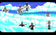 Les Manley in: Search for the King for IBM PC/Compatibles - A number of musicians in heaven...