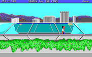 Les Manley in: Search for the King for IBM PC/Compatibles - The long path to the hotel entrance.