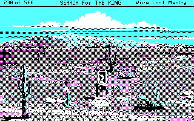 Les Manley in: Search for the King IBM PC/Compatibles Screenshot: Who puts a phone in the desert?