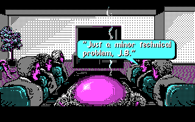 Les Manley in: Search for the King IBM PC/Compatibles Screenshot: Some technical problems...