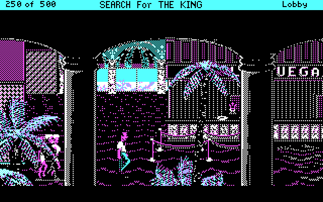 Les Manley in: Search for the King IBM PC/Compatibles Screenshot: Hotel lobby.