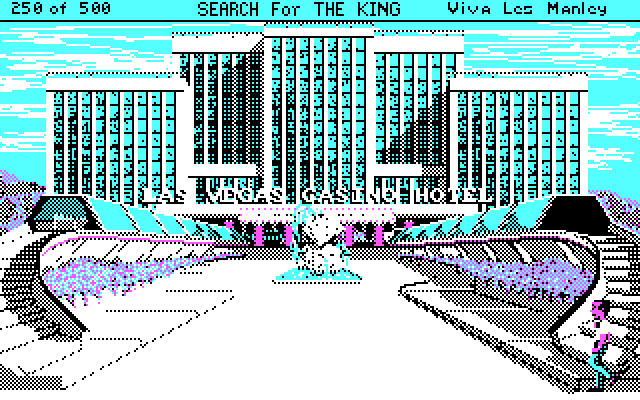 Les Manley in: Search for the King IBM PC/Compatibles Screenshot: Outside the hotel.