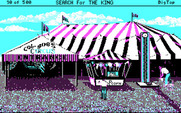 Les Manley in: Search for the King for IBM PC/Compatibles - View of the circus tent.