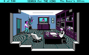 Les Manley in: Search for the King for IBM PC/Compatibles - Les talks with his boss...