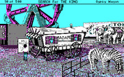 Les Manley in: Search for the King for IBM PC/Compatibles - Outside the fortune teller...