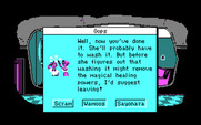 Les Manley in: Search for the King for IBM PC/Compatibles - I'm in trouble! Choose a method of exit...