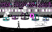 Les Manley in: Search for the King for IBM PC/Compatibles - Lions! Be careful, Les!