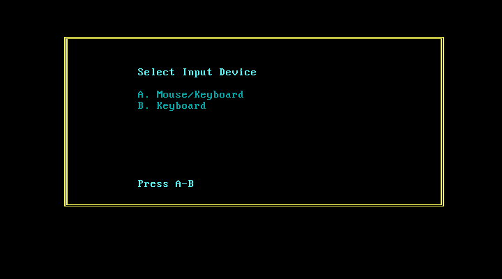 Les Manley in: Search for the King IBM PC/Compatibles Screenshot: Select input device.