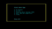 Les Manley in: Search for the King for IBM PC/Compatibles - Select audio type.