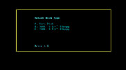 Les Manley in: Search for the King for IBM PC/Compatibles - Select disk type.