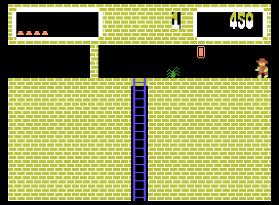 Montezuma's Revenge ColecoVision Screenshot: Grab the treasure, but avoid the spider...