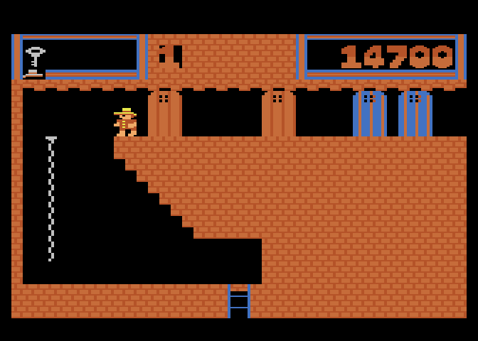Montezuma's Revenge Atari 5200 Screenshot: It took four keys to get to this point...