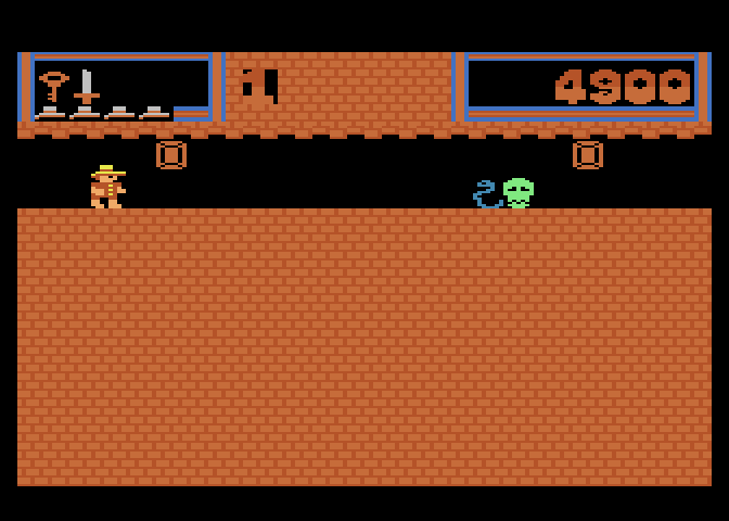 Montezuma's Revenge Atari 5200 Screenshot: Not a lot of room to navigate here.