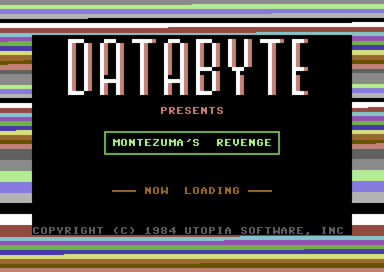 Montezuma's Revenge Commodore 64 Screenshot: Loading screen (Cassette version).
