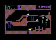 Montezuma's Revenge for Commodore 64 - Which path looks easier to reach the ladder at the bottom?