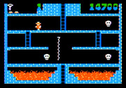 Montezuma's Revenge for Apple II - Running from skulls...