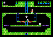 Montezuma's Revenge for Apple II - I need that key...but a skull is guarding it!