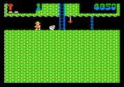 Montezuma's Revenge for Apple II - Running away from a skull...