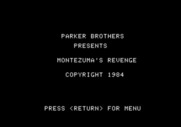 Montezuma's Revenge for Apple II - Title screen.