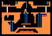 Montezuma's Revenge for Apple II - The first screen in the game.