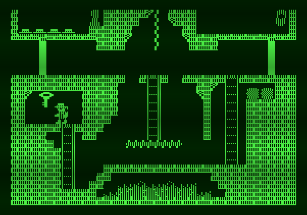 Montezuma's Revenge Apple II Screenshot: This is the first screen you'll encounter in the game.